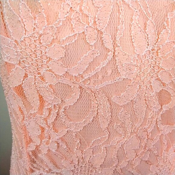 Morgan & Co. Womens Lace Sleeveless Gown/Dress Satin Ribbon Back Bow Size 11/12 - Picture 9 of 12